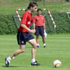 Amorebieta durante un entrenamiento en Lezama