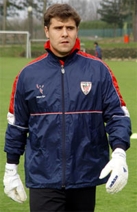 Aranzubia en un entrenamiento en Lezama