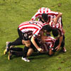 Celebración del 2º gol de Javi Martínez frente al Deportivo