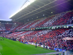 Mosaico en San Mamés en la semifinal de Copa ante el Betis