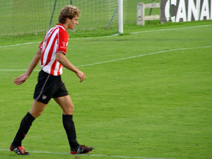 Llorente tras fallar una ocasión de gol