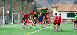El Bilbao Athletic entrenando en Lezama