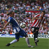 Xabi Castillo durante un lance ante el Espanyol en San Mamés