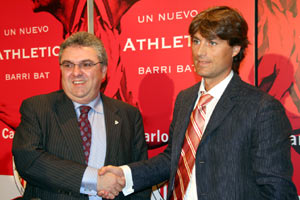 Ercoreca y Julen Guerrero en la presentación del su proyecto para Lezama
