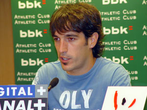 Unai Expósito en rueda de prensa
