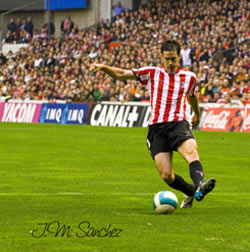 Gabilondo durante el choque ante el Getafe