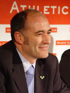 Iñaki Goirizelaia el día de su presentación en sociedad en Ibaigane