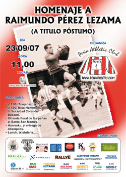 Cartel del Homenaje a Raimundo Pérez Lezama