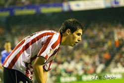 Javi MartÃnez durante el choque ante el Getafe