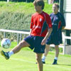 Julen Guerrero entrenando