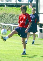 Julen Guerrero entrenando