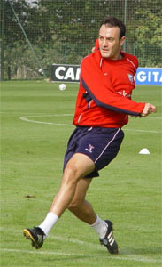 Lacruz entrenando