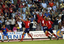 La UD Lanzarote, rival del Athletic la pasada campaña, durante un partido
