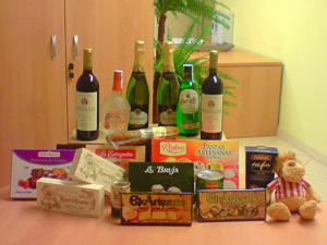 Lote de productos que recibirá el ganador del sorteo de la Lotería de Navidad 2008