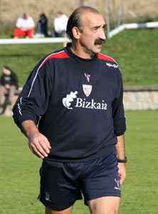 Meléndez en las instalaciones de Lezama