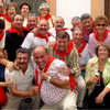Grupo de peñistas de la Peña La Copa