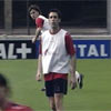 Prieto durante un lance del entrenamiento