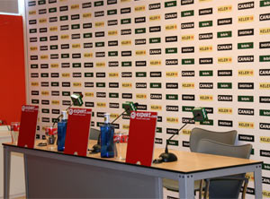 La sala de prensa de Lezama vacía