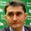 Valverde durante la rueda de prensa ofrecida en San Mamés tras el partido