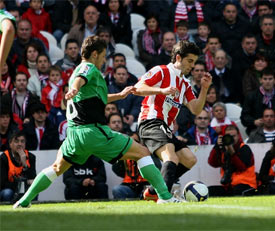 Susaeta durante un lance del Athletic-Racing