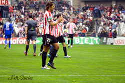 Urzaiz durante el choque ante el Getafe