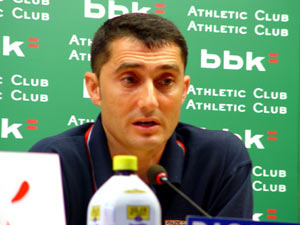 Valverde durante la rueda de prensa