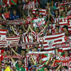 La afición del Athletic en San Paolo