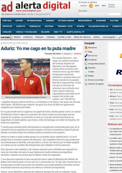 Aritz Aduriz celebrando un gol ante el Málaga