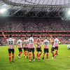 El Athletic celebra el segundo gol de Raúl García