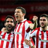 De Marcos celebra su gol ante el Valencia