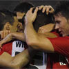 Los jugadores del Athletic celebran el gol de Williams ante el Betis