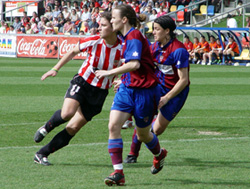 Lance del partido Levante - Athletic femenino