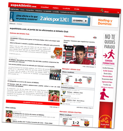 Captura de aupaAthletic.com