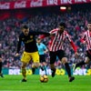 Eneko Bóveda durante un lance ante el Atlético de Madrid
