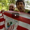 Patxi Salinas e Iñigo Juaristi animan al Athletic desde el Amazonas