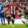 Javi Eraso celebra su primer gol con el Athletic ante el Inter Bakú