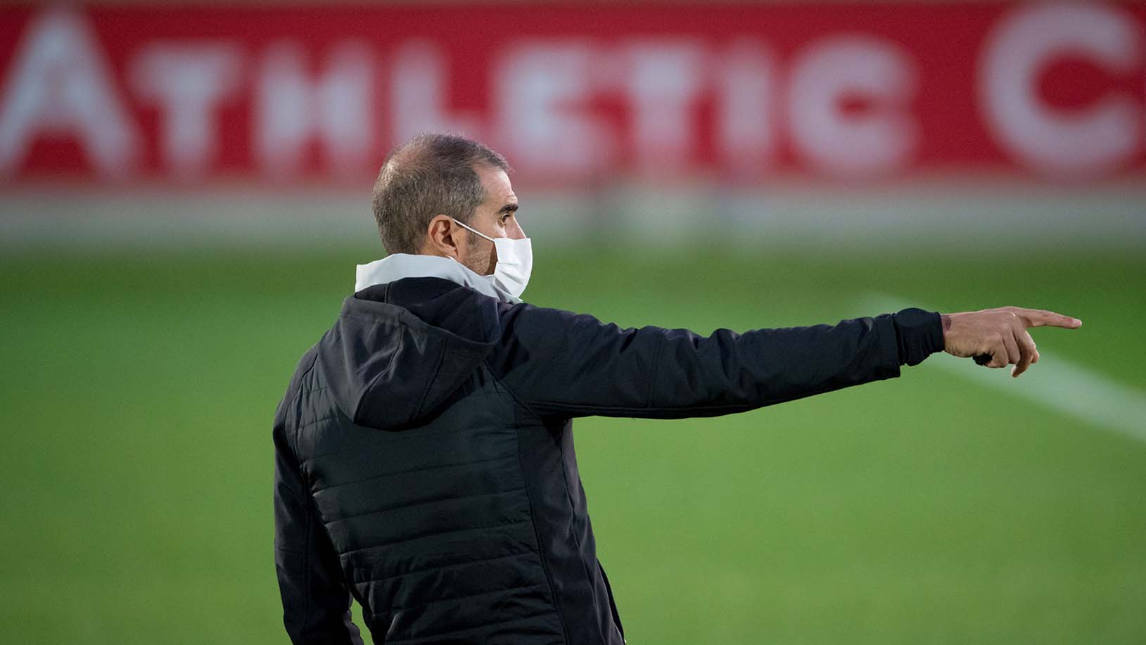Gaizka Garitano, durante un entrenamiento.