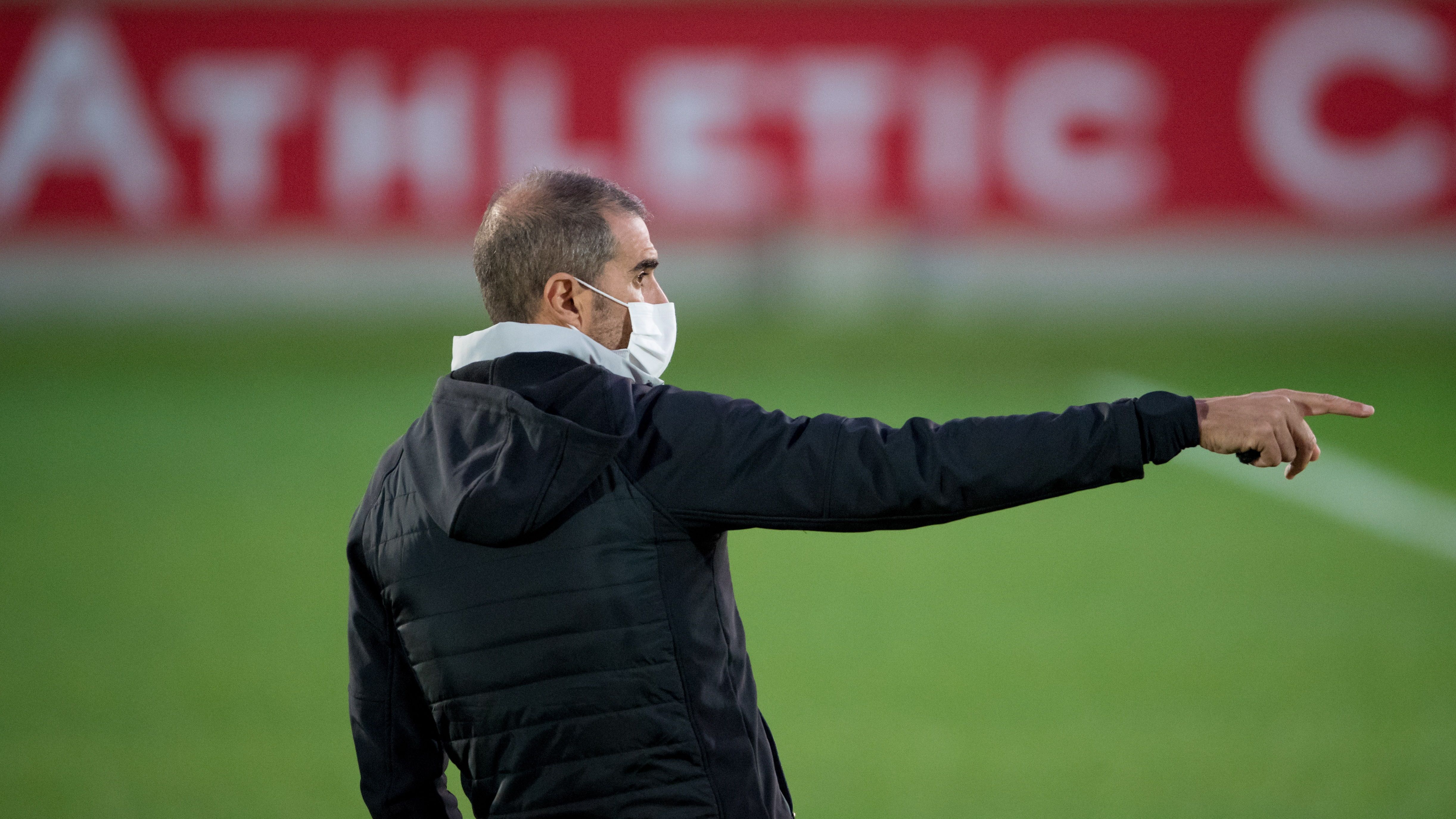 Gaizka Garitano, durante un entrenamiento.
