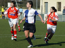 Irune en el partido frente al Gijón