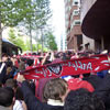 La afición del Athletic en el hotel de concentración del equipo