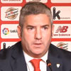 Josu Urrutia durante la rueda de prensa del 1 de septiembre de 2017