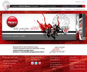 Web oficial de la Candidatura Garía Macua para las Elecciones del Athletic 2011