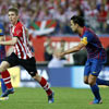 Muniain en un lance contra el FC Barcelona