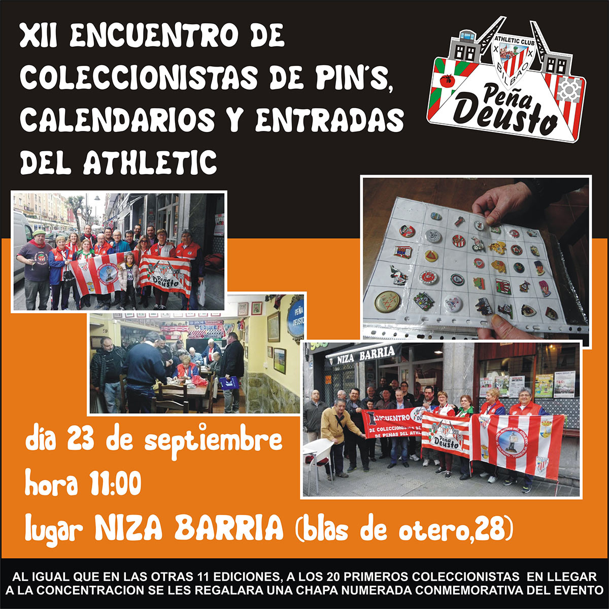 Cartel del XII Encuentro de Coleccionistas del Athletic