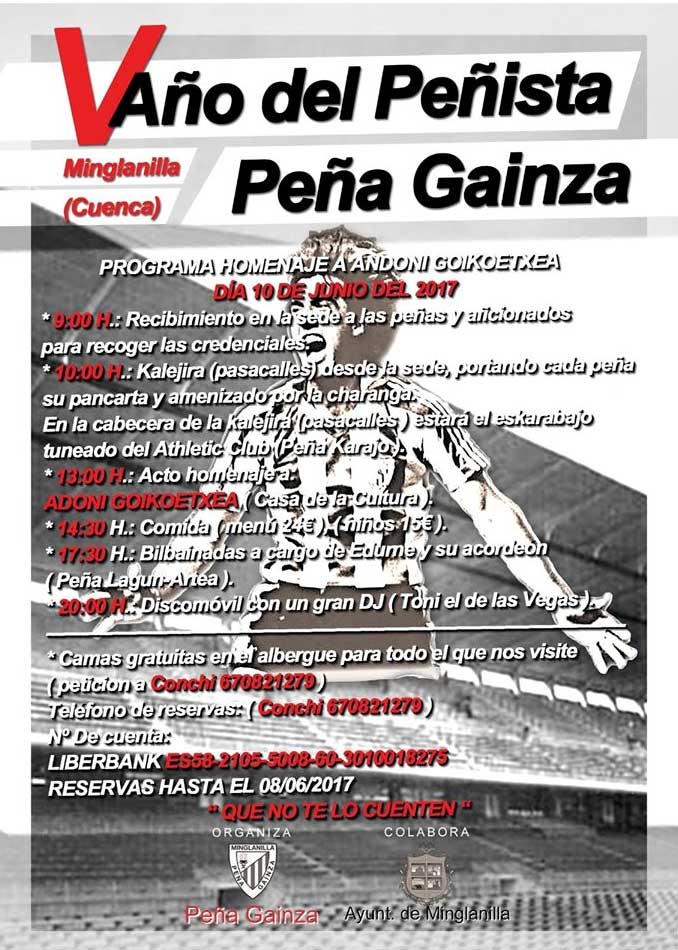 Cartel V Año del Peñista en Minglanilla
