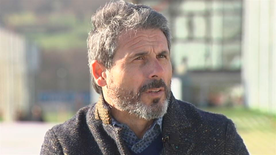 Rafa Alkorta durante una entrevista