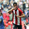 Raúl García celebra un gol con el Athletic