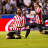 Raúl García celebra un gol con el Athletic en Riazor
