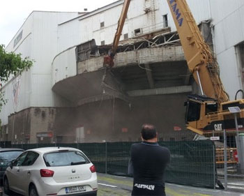 Demolición de la fachada de San Mamés