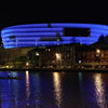 San Mamés iluminado en azul
